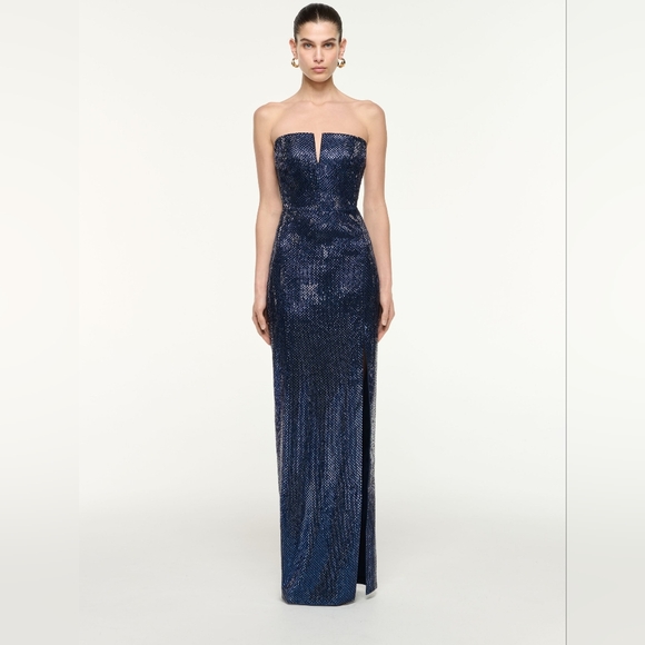 Roland Mouret Dresses & Skirts - Roland Mouret Embellished strapless crêpe gown